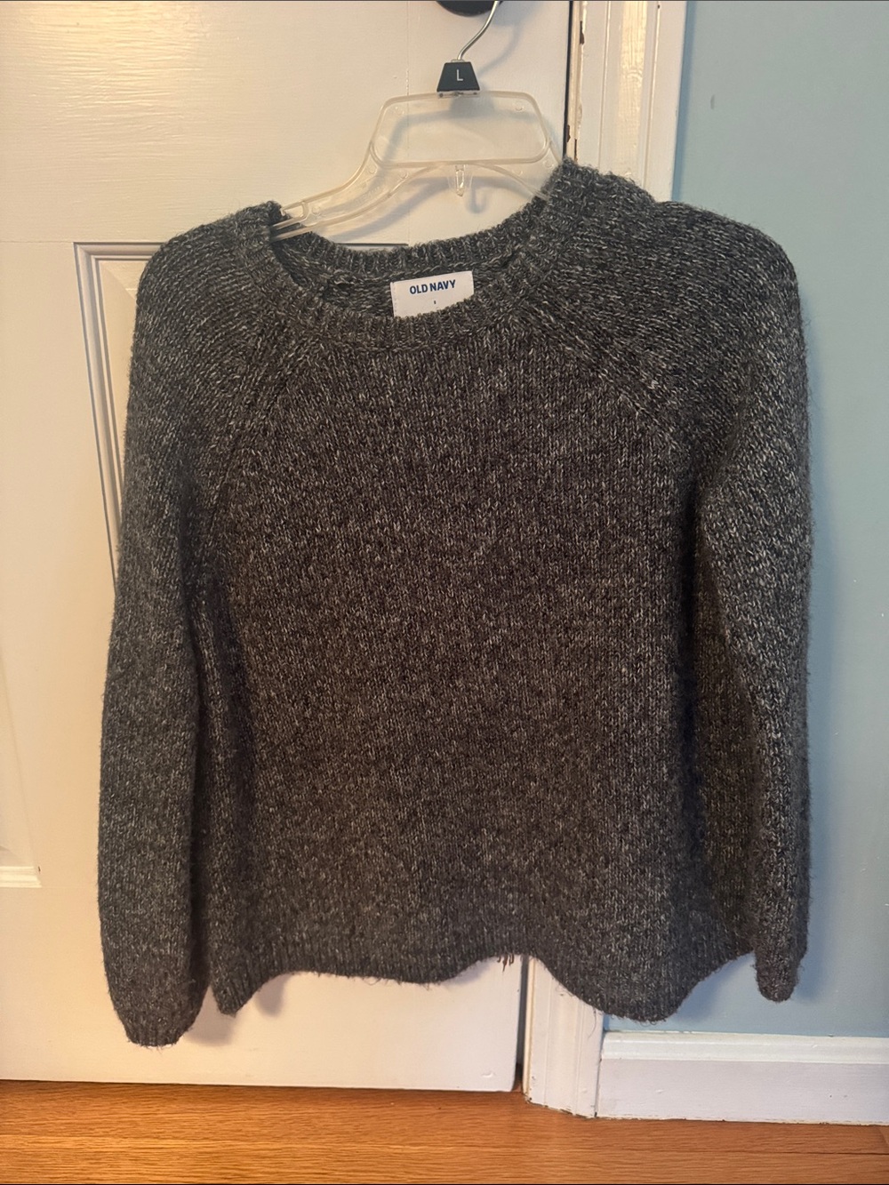 Old Navy Dark Gray Marled Crewneck Sweater